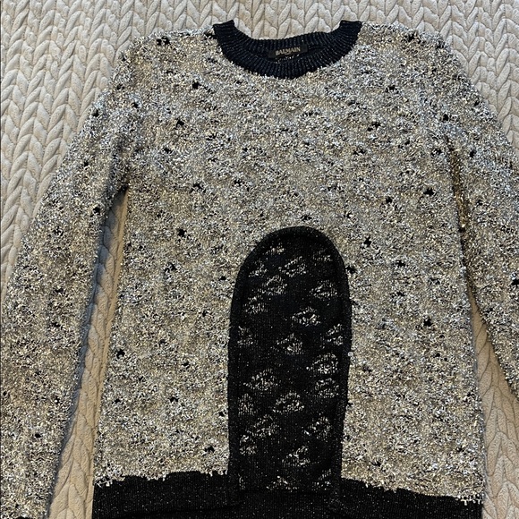 Balmain Black and Gray Textured Sweater - Picture 5 of 6